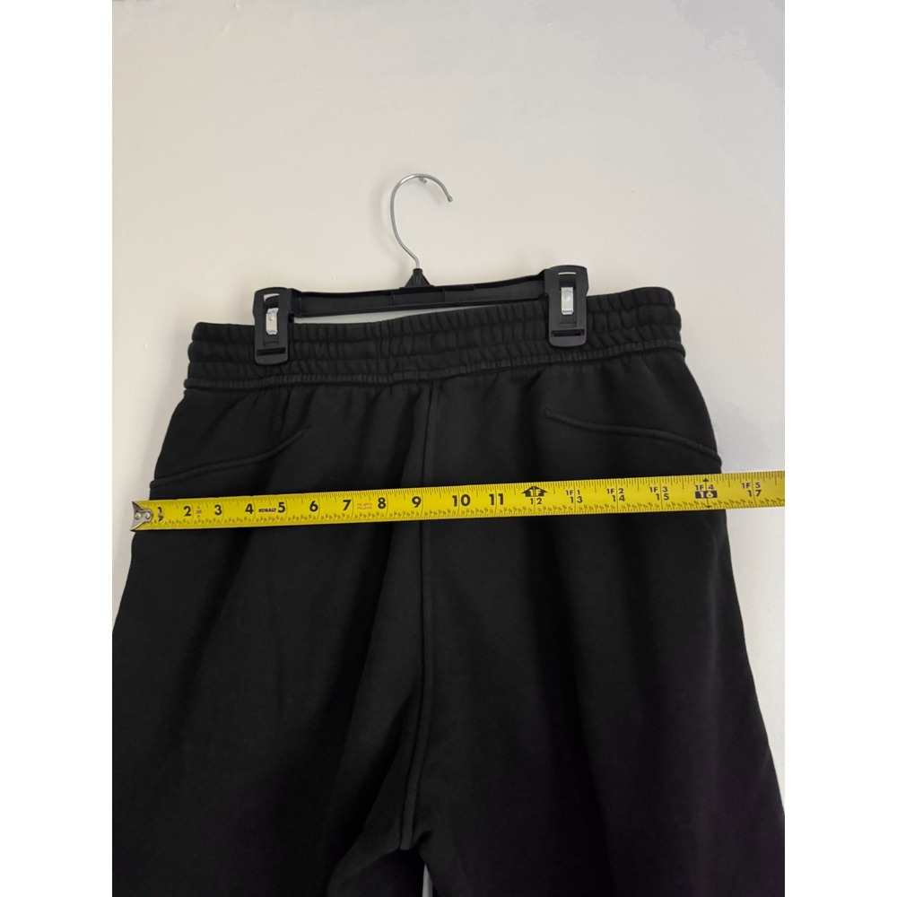 Lululemon Black Wide Leg Cropped Sweatpants High Rise Fleece Size 6 LW6BVDS - Picture 7 of 8